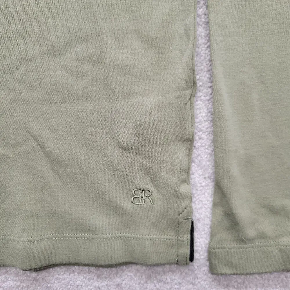 NWT Banana Republic Luxe Touch Polo Shirt Mens Medium Green Long Sleeve